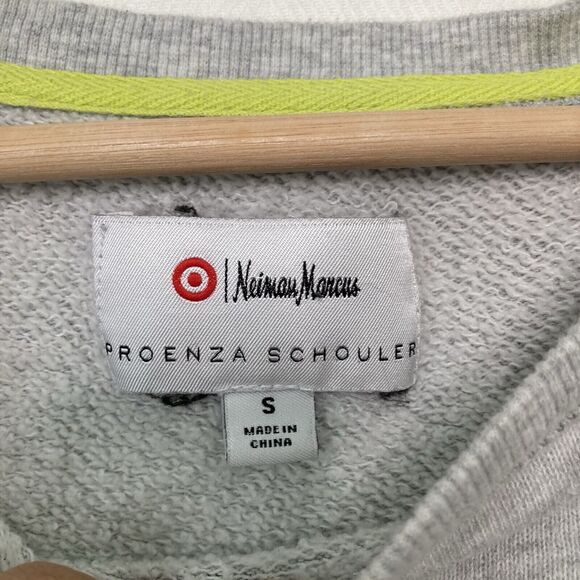 Proenza Schouler Neiman Marcus Small S Graffiti Print Gray Pullover Sweatshirt - Picture 10 of 10